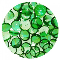 Декоративные камни , перламутровые-зеленые 90 шт