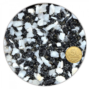 Грунт мрамор чёрно-белый мелкий 2-5 мм эмалированный
