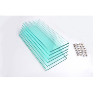 Комплект полированных стеклянных полок  с фурнитурой для подставок ALTUM 300/ CRYSTAL 310 (6 шт.10 мм.)