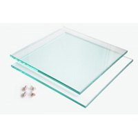 Комплект полированных стеклянных полок с фурнитурой для подставок Панорама 180 (2 шт.10 мм.)