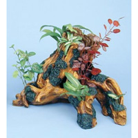 Декоративная Коряга с растениями, стиль 2 trunk