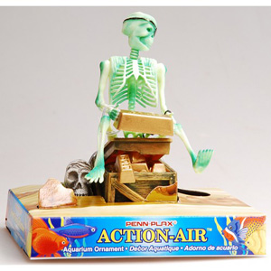 Движущийся распылитель -Скелет на ящике с золотом