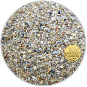 Грунт окатанный кварцевый песок (желтый) фр. 0,8-2мм
