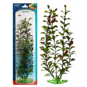 Растение пластиковое Людвигия красная с утяжелителем 15,24 см
